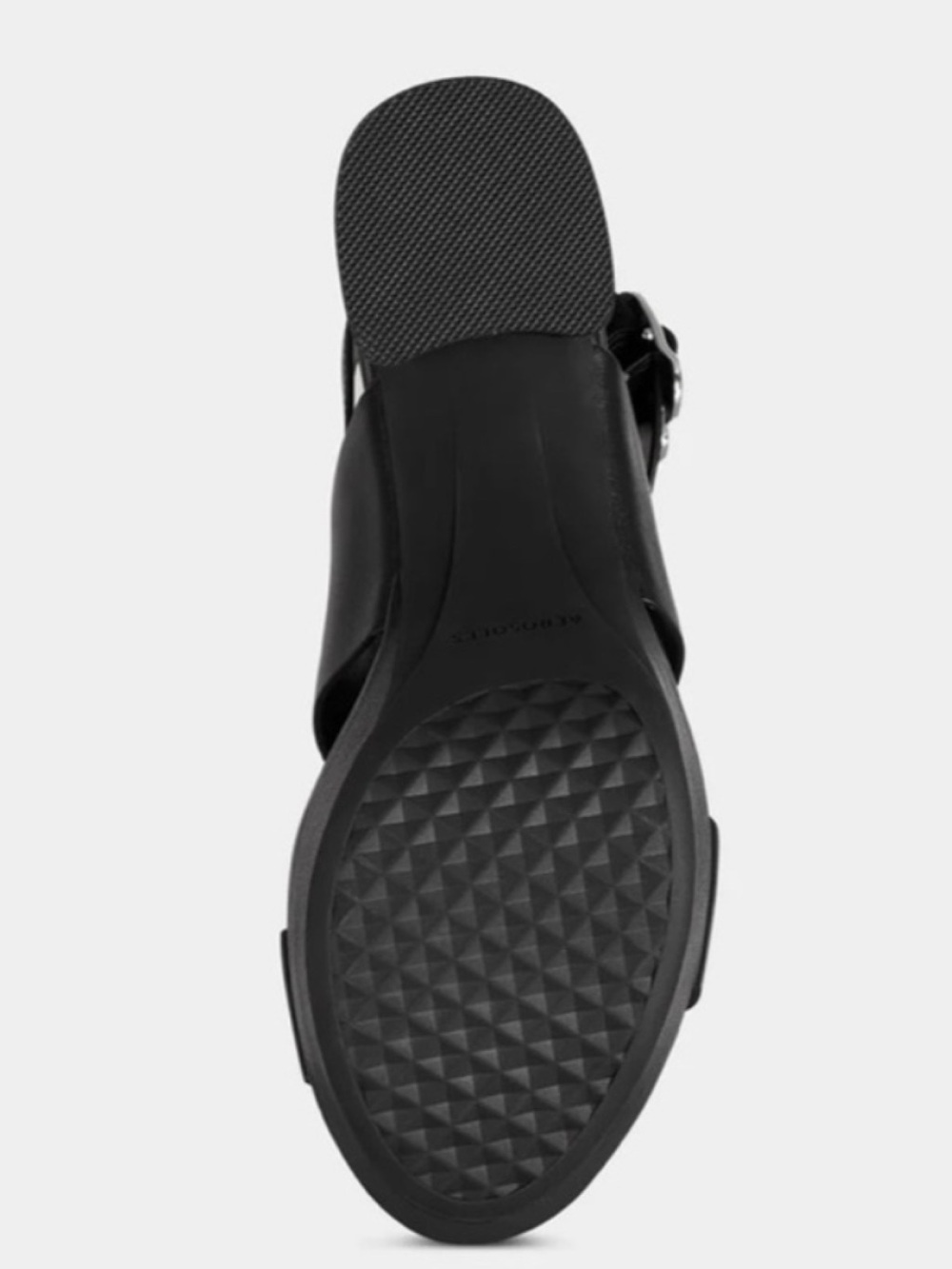 AREOSOLES Camera Leather Platform Sandal in Black - Picture 5 of 16